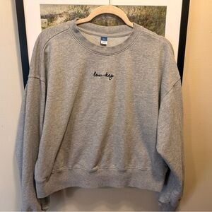 Old Navy Light Gray Knit Sweater